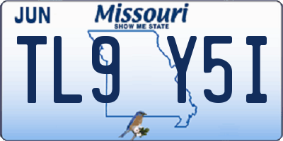MO license plate TL9Y5I