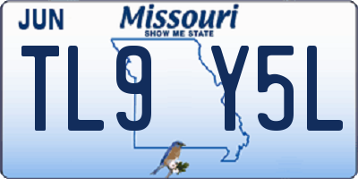 MO license plate TL9Y5L