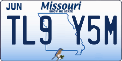 MO license plate TL9Y5M