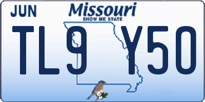 MO license plate TL9Y5O