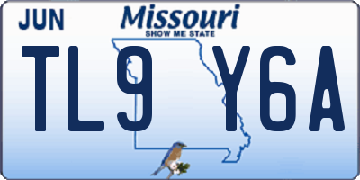MO license plate TL9Y6A