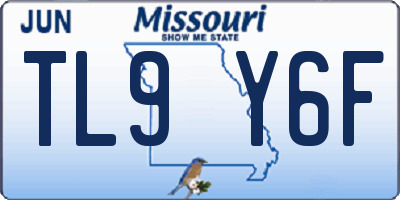 MO license plate TL9Y6F
