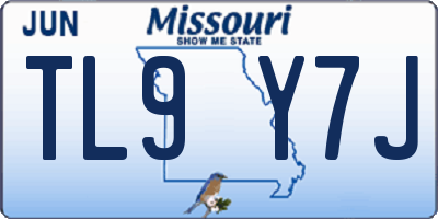 MO license plate TL9Y7J