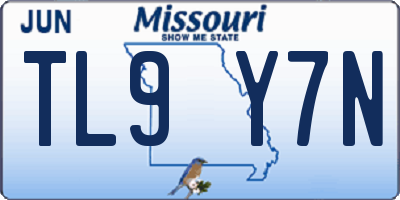 MO license plate TL9Y7N
