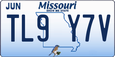 MO license plate TL9Y7V