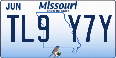 MO license plate TL9Y7Y