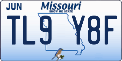 MO license plate TL9Y8F