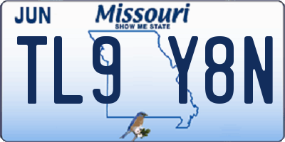 MO license plate TL9Y8N