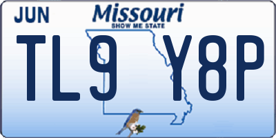 MO license plate TL9Y8P