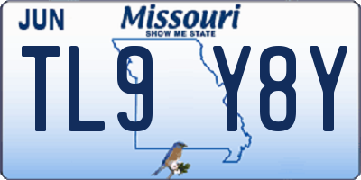 MO license plate TL9Y8Y