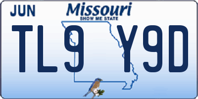 MO license plate TL9Y9D