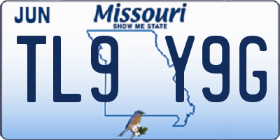 MO license plate TL9Y9G