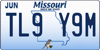 MO license plate TL9Y9M