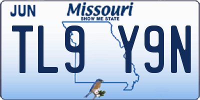 MO license plate TL9Y9N