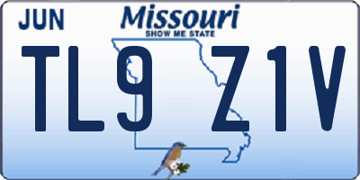 MO license plate TL9Z1V