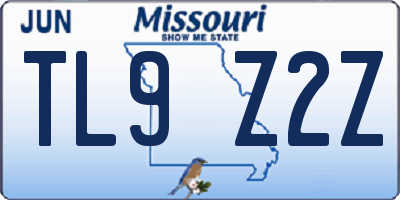 MO license plate TL9Z2Z