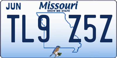 MO license plate TL9Z5Z
