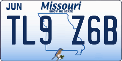 MO license plate TL9Z6B