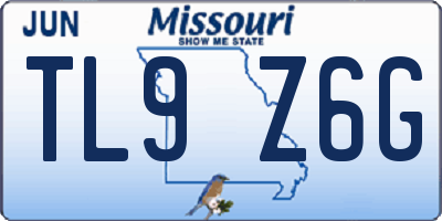MO license plate TL9Z6G