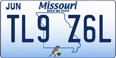 MO license plate TL9Z6L