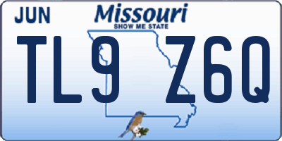 MO license plate TL9Z6Q