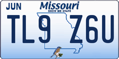 MO license plate TL9Z6U