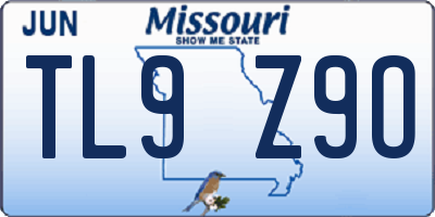MO license plate TL9Z9O