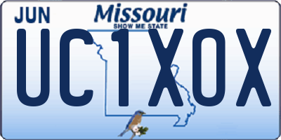 MO license plate UC1XOX