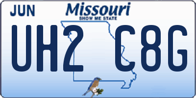 MO license plate UH2C8G