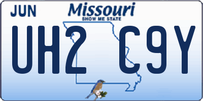 MO license plate UH2C9Y