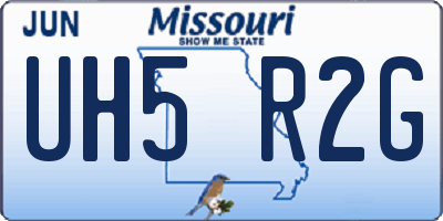 MO license plate UH5R2G