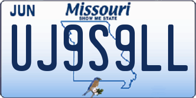 MO license plate UJ9S9LL