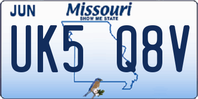 MO license plate UK5Q8V