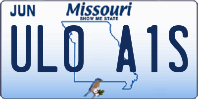 MO license plate UL0A1S