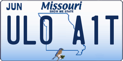 MO license plate UL0A1T