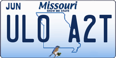 MO license plate UL0A2T