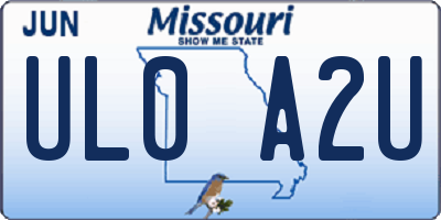MO license plate UL0A2U