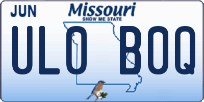 MO license plate UL0B0Q