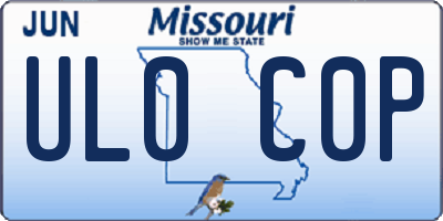 MO license plate UL0C0P