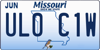 MO license plate UL0C1W