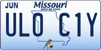 MO license plate UL0C1Y