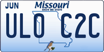 MO license plate UL0C2C