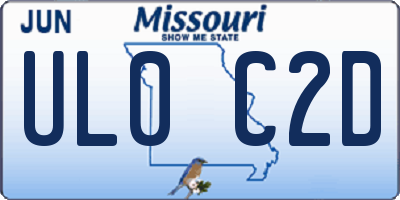 MO license plate UL0C2D