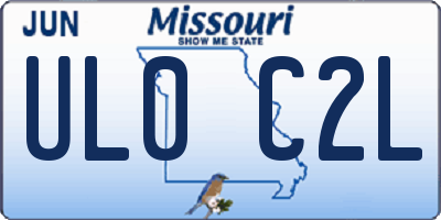 MO license plate UL0C2L