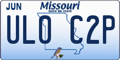 MO license plate UL0C2P
