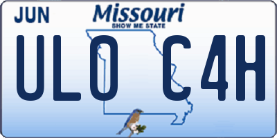 MO license plate UL0C4H