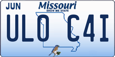 MO license plate UL0C4I