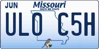 MO license plate UL0C5H