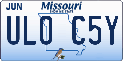MO license plate UL0C5Y