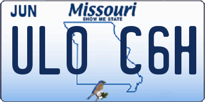 MO license plate UL0C6H